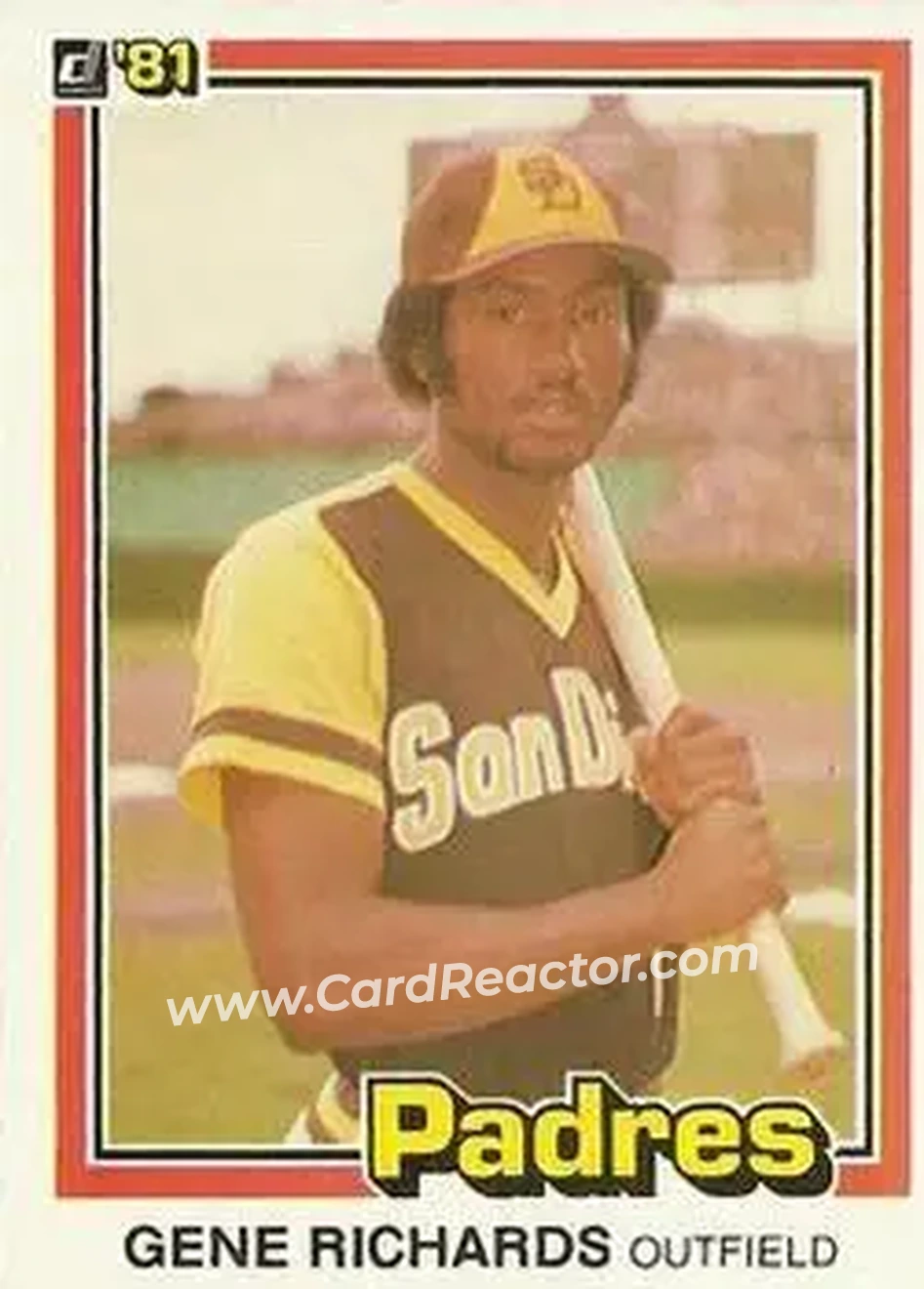 1981 Donruss #4 - Gene Richards - San Diego Padres