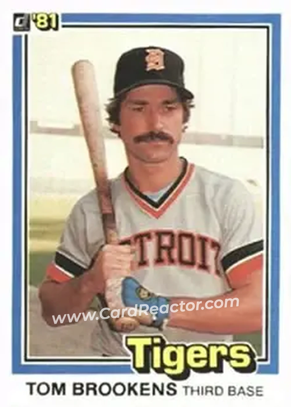 1981 Donruss #6 - Tom Brookens - Detroit Tigers 1981 Donruss #6 - Tom Brookens - Detroit Tigers