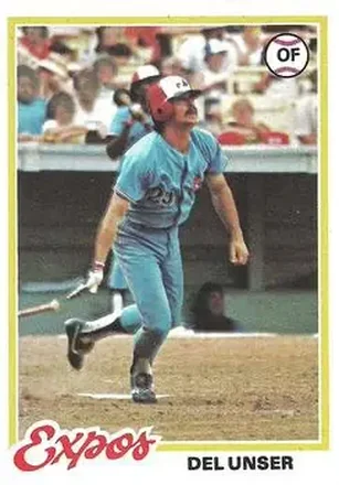 1978 Topps #348 - Del Unser - Montreal Expos