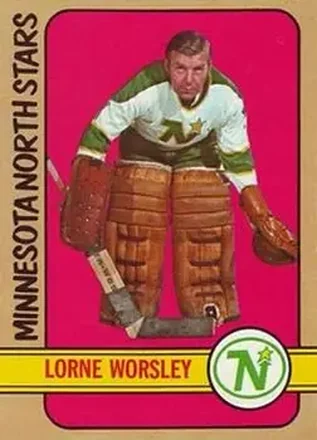 1972-73 Topps #55 - Gump Worsley - Minnesota North Stars 1972-73 Topps #55 - Gump Worsley - Minnesota North Stars
