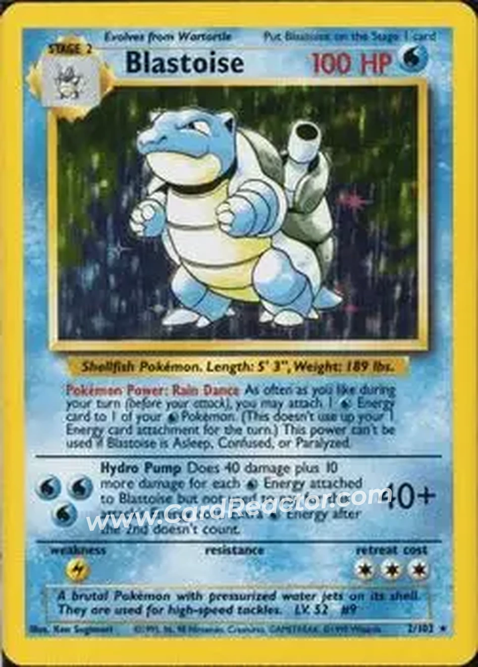 1999 Pokemon Base Set #2/102 - Blastoise