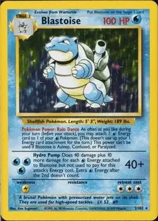 1999 Pokemon Base Set #2/102 - Blastoise