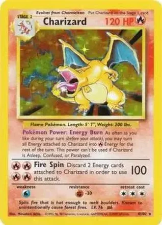 1999 Pokemon Base Set #4/102 - Charizard