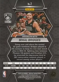 Back of Mikal Bridges