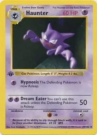 1999 Pokemon Base Set 1st Edition #29/102 - Haunter