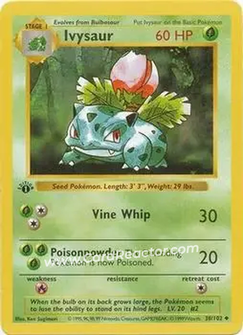 1999 Pokemon Base Set 1st Edition #30/102 - Ivysaur