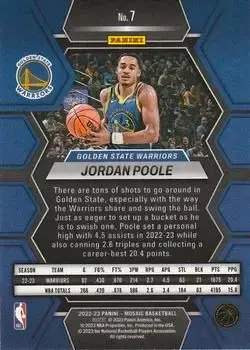Back of Jordan Poole
