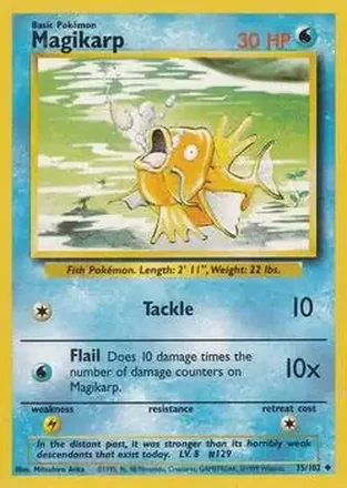 1999 Pokemon Base Set #35/102 - Magikarp