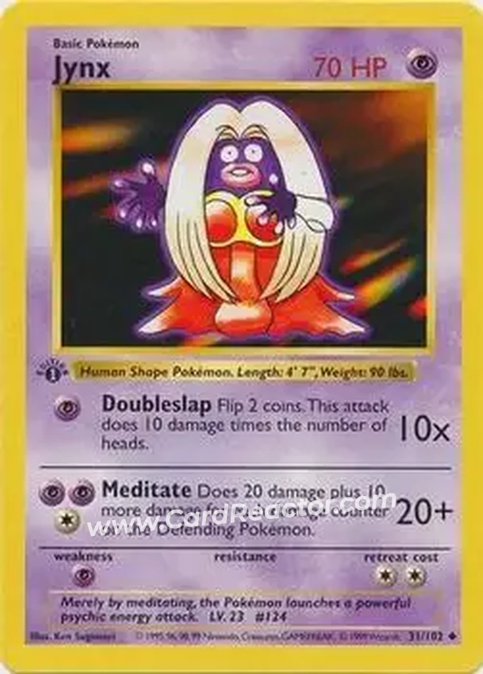 1999 Pokemon Base Set 1st Edition #31/102 - Jynx