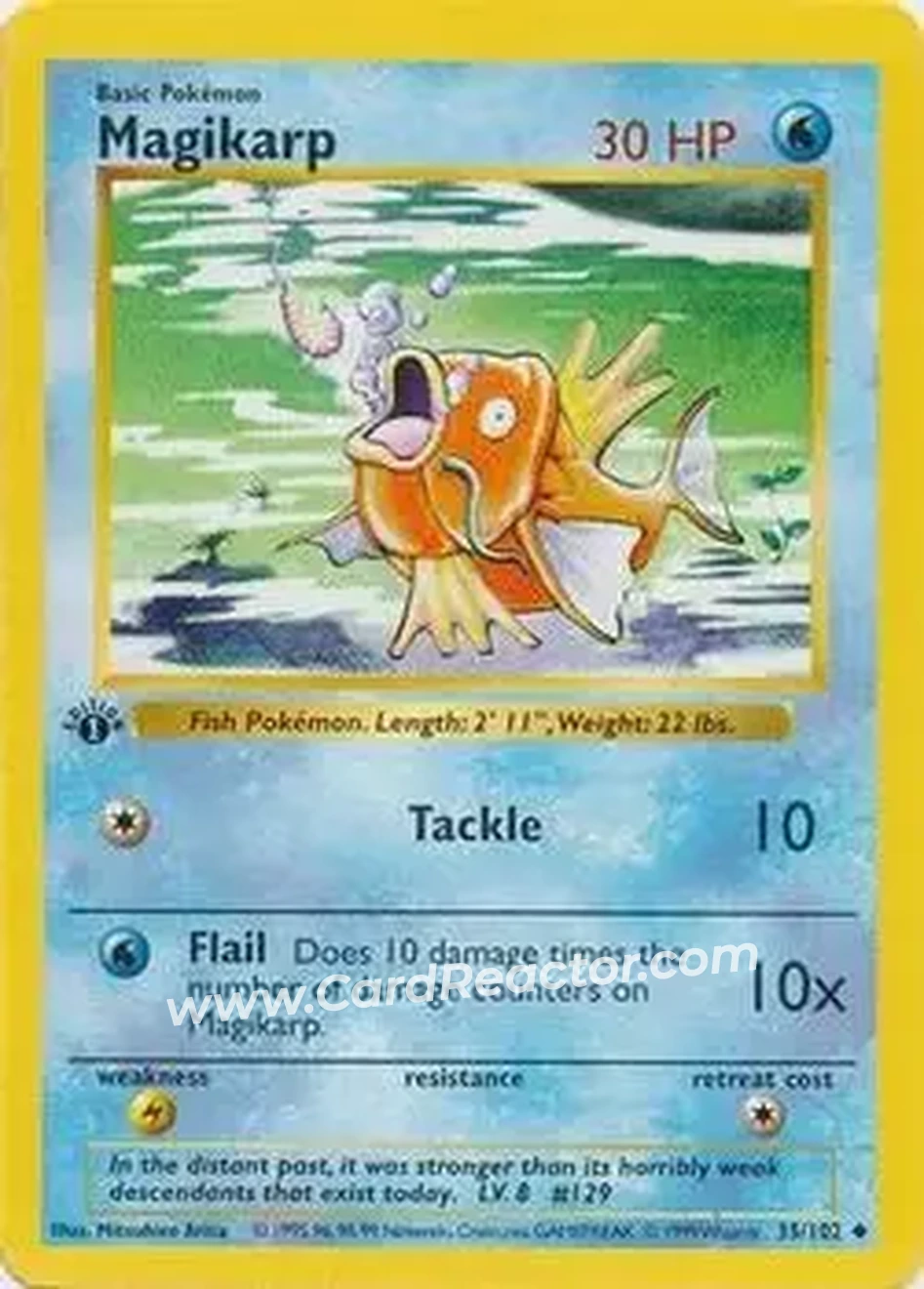 1999 Pokemon Base Set 1st Edition #35/102 - Magikarp