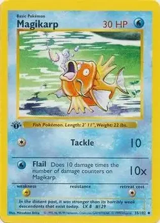 1999 Pokemon Base Set 1st Edition #35/102 - Magikarp