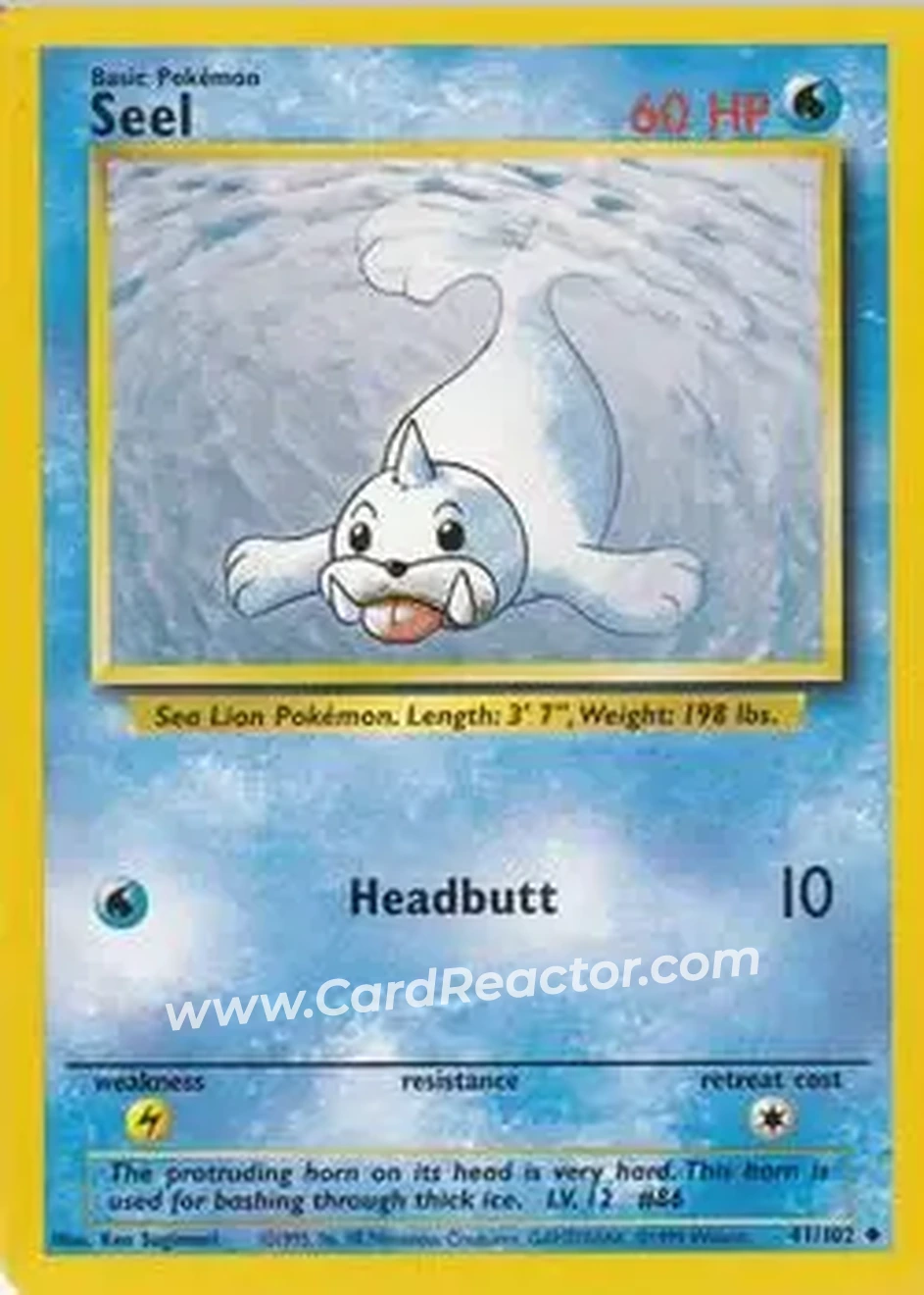 1999 Pokemon Base Set #41/102 - カスミのパウワウ 1999 Pokemon Base Set #41/102 - カスミのパウワウ
