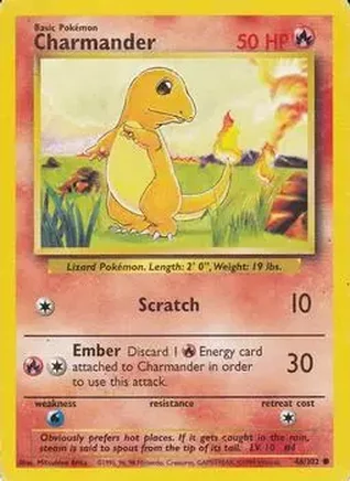 1999 Pokemon Base Set #46/102 - Charmander