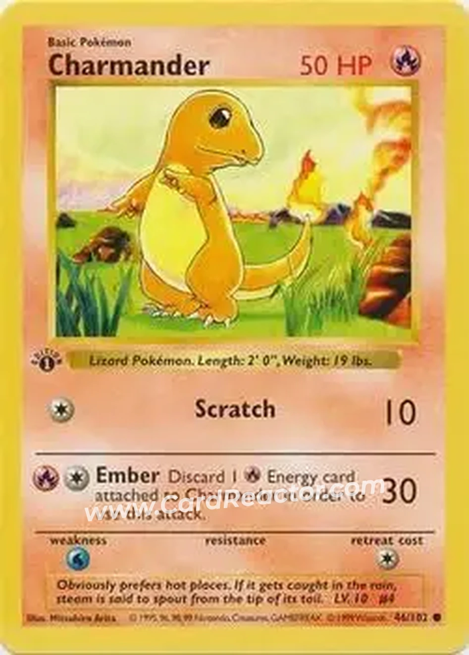 1999 Pokemon Base Set 1st Edition #46/102 - Charmander