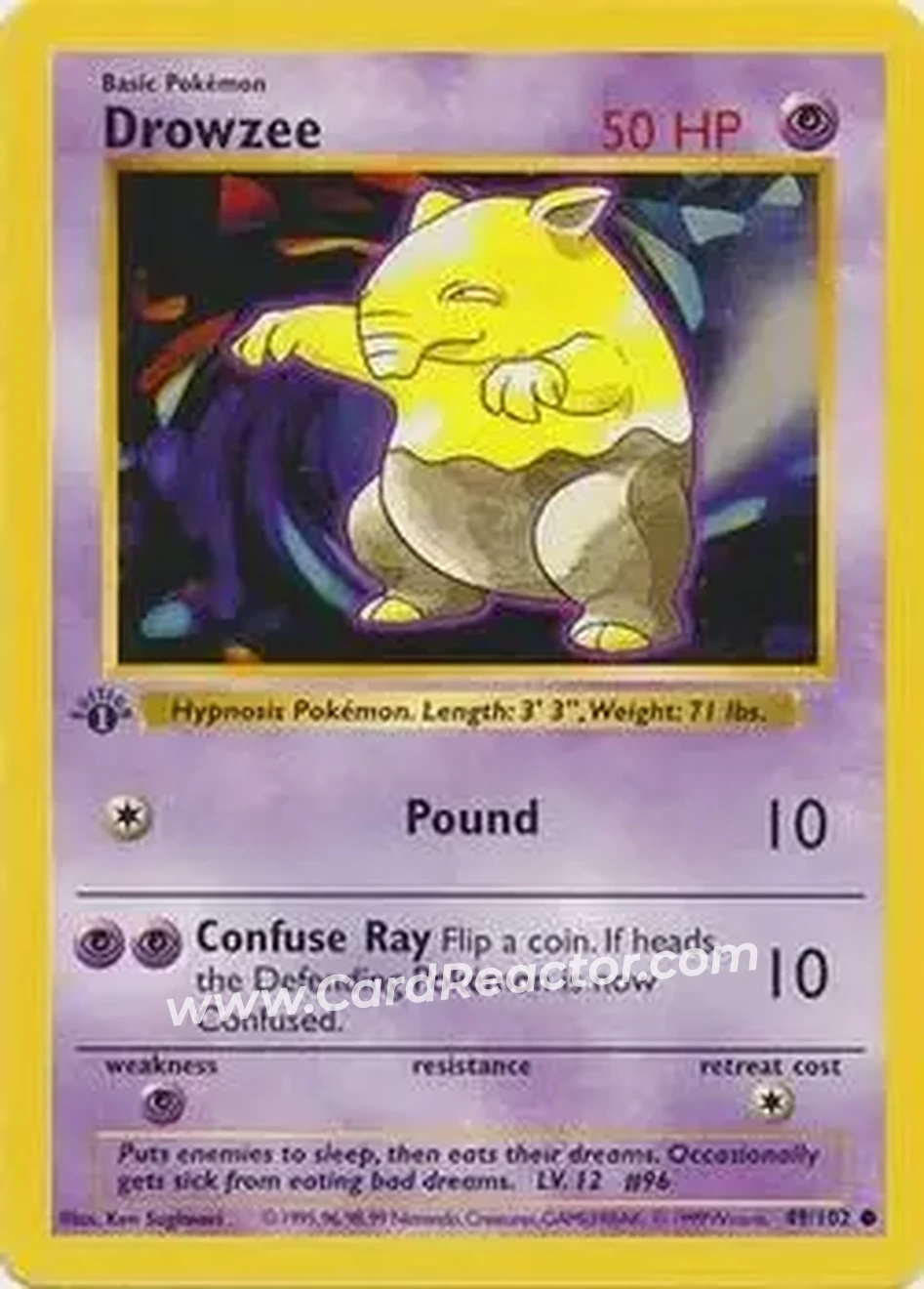 1999 Pokemon Base Set 1st Edition #49/102 - Drowzee