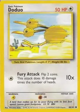1999 Pokemon Base Set #48/102 - Doduo