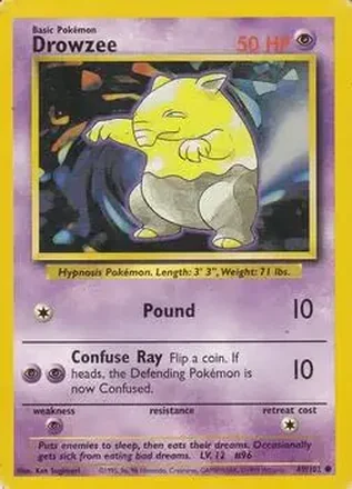 1999 Pokemon Base Set #49/102 - Drowzee