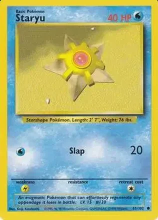 1999 Pokemon Base Set #65/102 - Staryu