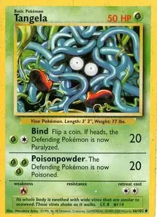 1999 Pokemon Base Set #66/102 - Tangela