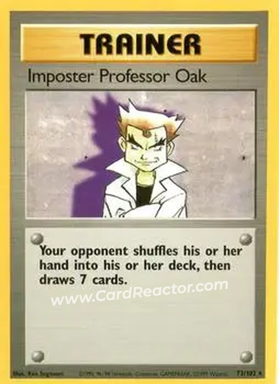 1999 Pokemon Base Set #73/102 - Imposter Professor Oak