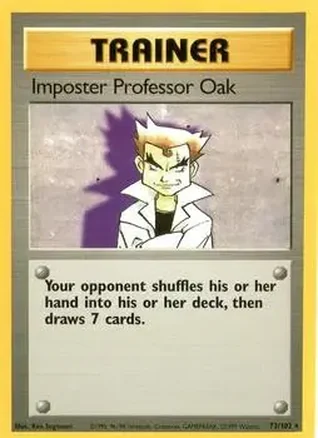 1999 Pokemon Base Set #73/102 - Imposter Professor Oak