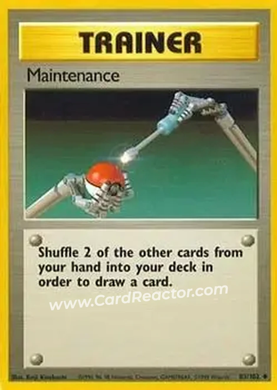 1999 Pokemon Base Set #83/102 - Maintenance 1999 Pokemon Base Set #83/102 - Maintenance