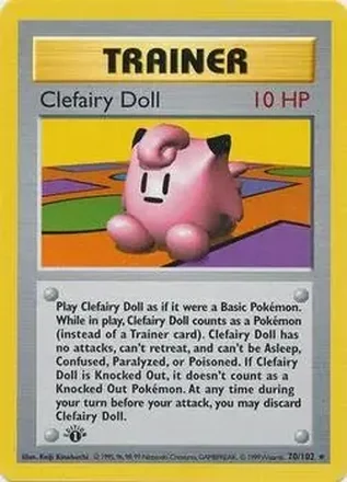1999 Pokemon Base Set 1st Edition #70/102 - Clefairy Doll