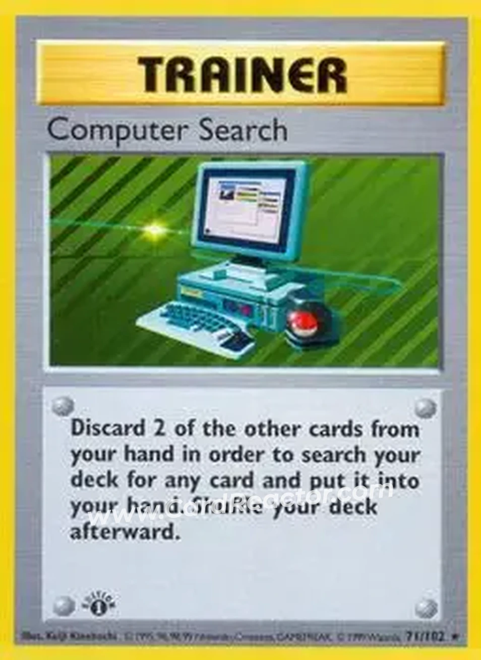 1999 Pokemon Base Set 1st Edition #71/102 - Computer Search