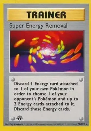 1999 Pokemon Base Set 1st Edition #79/102 - Super Energy Removal