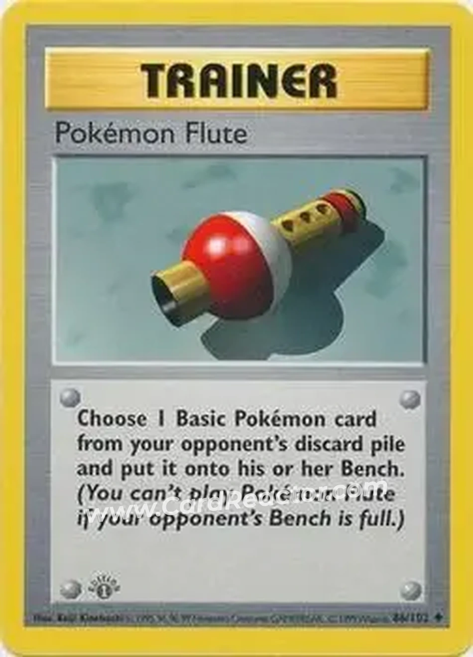 1999 Pokemon Base Set 1st Edition #86/102 - Pokémon Flute 1999 Pokemon Base Set 1st Edition #86/102 - Pokémon Flute