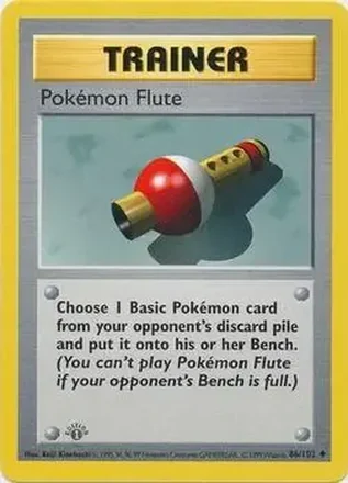 1999 Pokemon Base Set 1st Edition #86/102 - Pokémon Flute