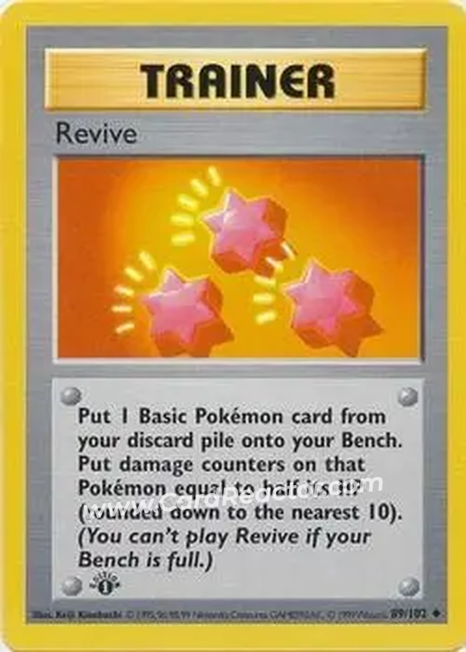 1999 Pokemon Base Set 1st Edition #89/102 - Revive 1999 Pokemon Base Set 1st Edition #89/102 - Revive