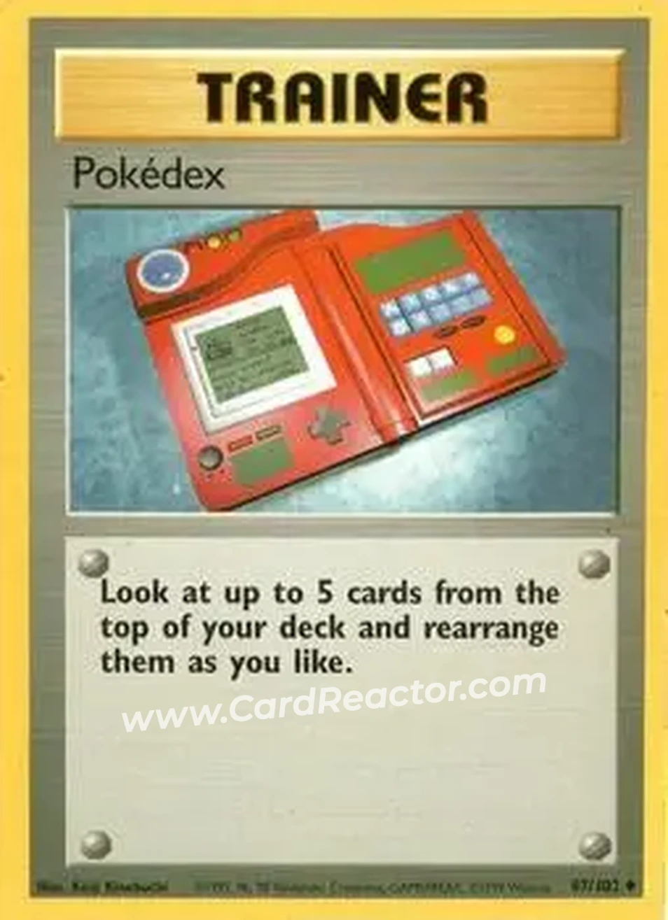 1999 Pokemon Base Set #87/102 - Pokédex