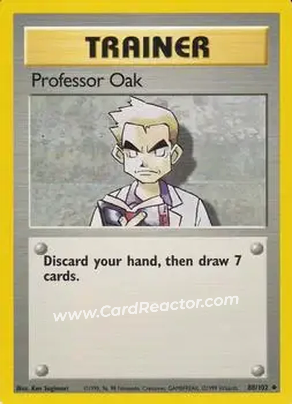 1999 Pokemon Base Set #88/102 - Professor Oak 1999 Pokemon Base Set #88/102 - Professor Oak