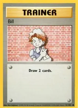 1999 Pokemon Base Set #91/102 - Bill