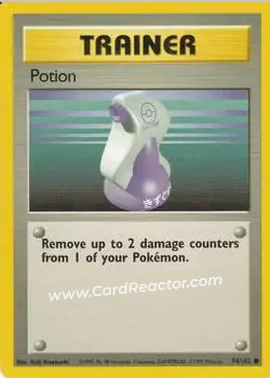 1999 Pokemon Base Set #94/102 - Potion 1999 Pokemon Base Set #94/102 - Potion