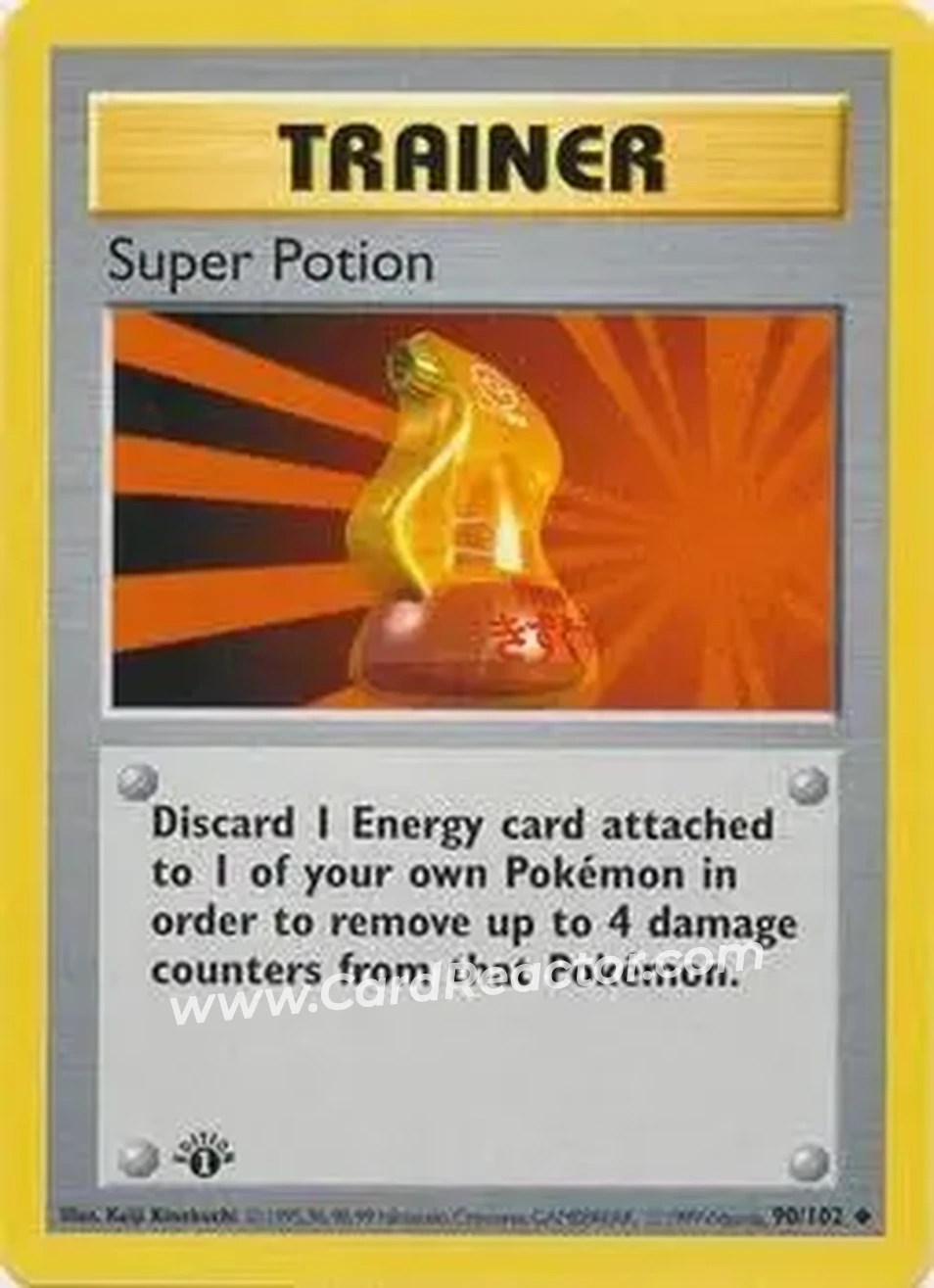 1999 Pokemon Base Set 1st Edition #90/102 - Super Potion 1999 Pokemon Base Set 1st Edition #90/102 - Super Potion