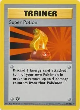 1999 Pokemon Base Set 1st Edition #90/102 - Super Potion