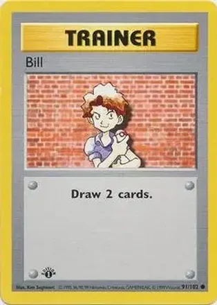 1999 Pokemon Base Set 1st Edition #91/102 - Bill