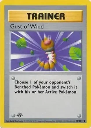 1999 Pokemon Base Set 1st Edition #93/102 - Gust of Wind