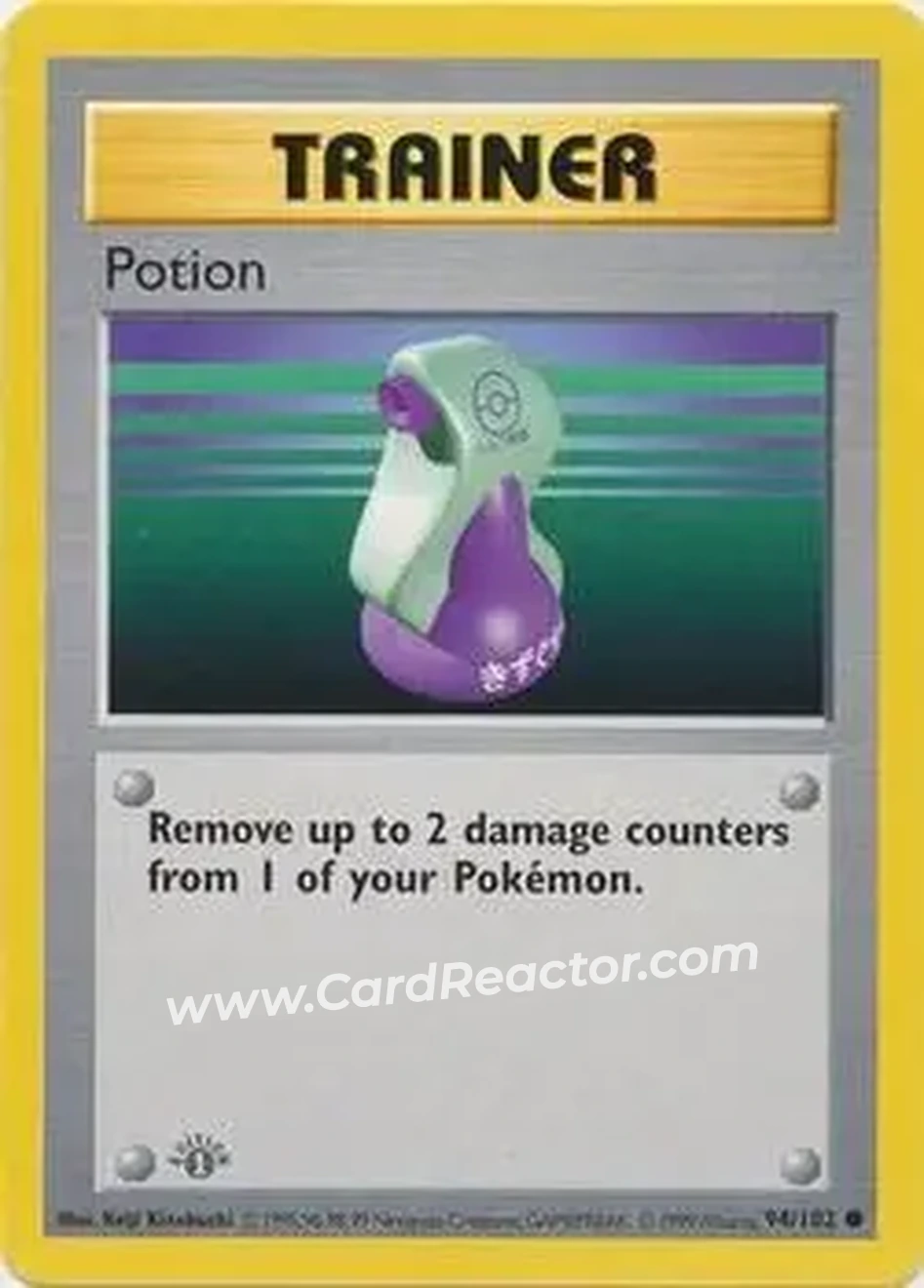 1999 Pokemon Base Set 1st Edition #94/102 - Potion