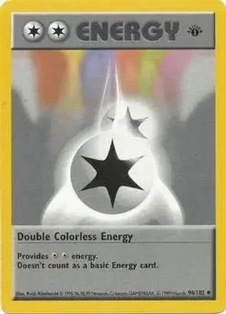1999 Pokemon Base Set 1st Edition #96/102 - Double Colorless Energy