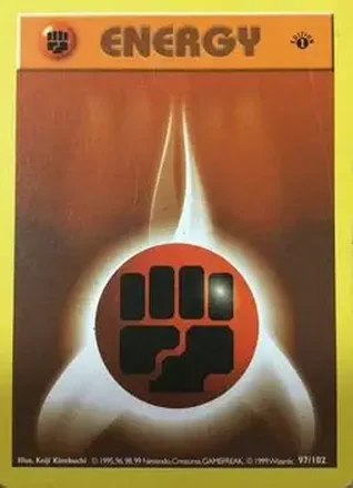 1999 Pokemon Base Set 1st Edition #97/102 - Fighting Energy