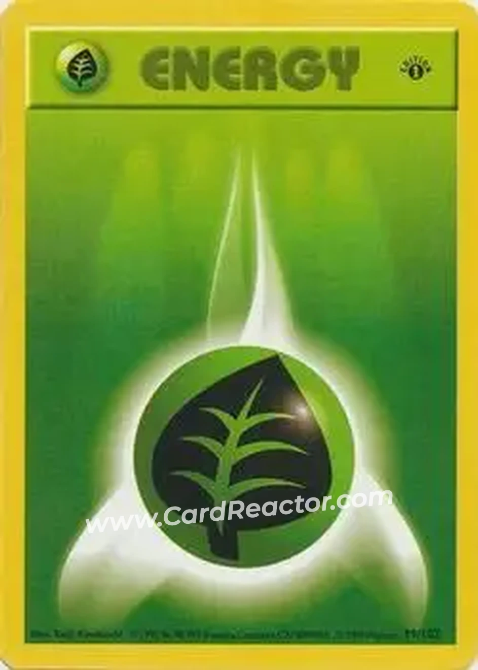 1999 Pokemon Base Set 1st Edition #99/102 - Grass Energy 1999 Pokemon Base Set 1st Edition #99/102 - Grass Energy