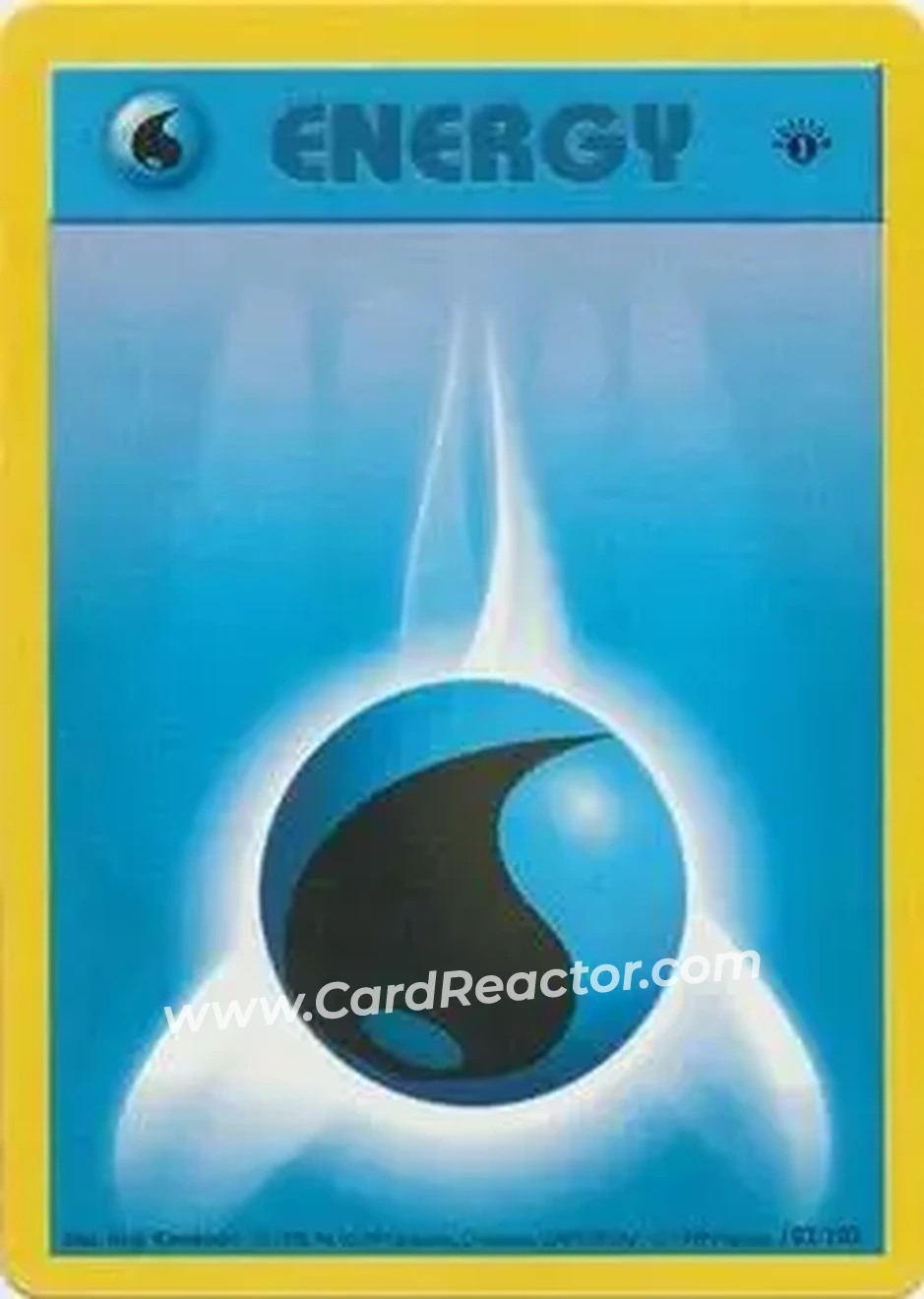 1999 Pokemon Base Set 1st Edition #102/102 - Water Energy