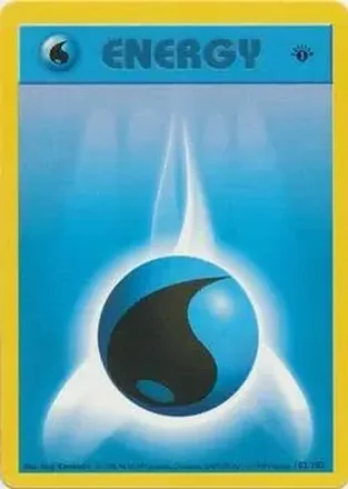 1999 Pokemon Base Set 1st Edition #102/102 - Water Energy