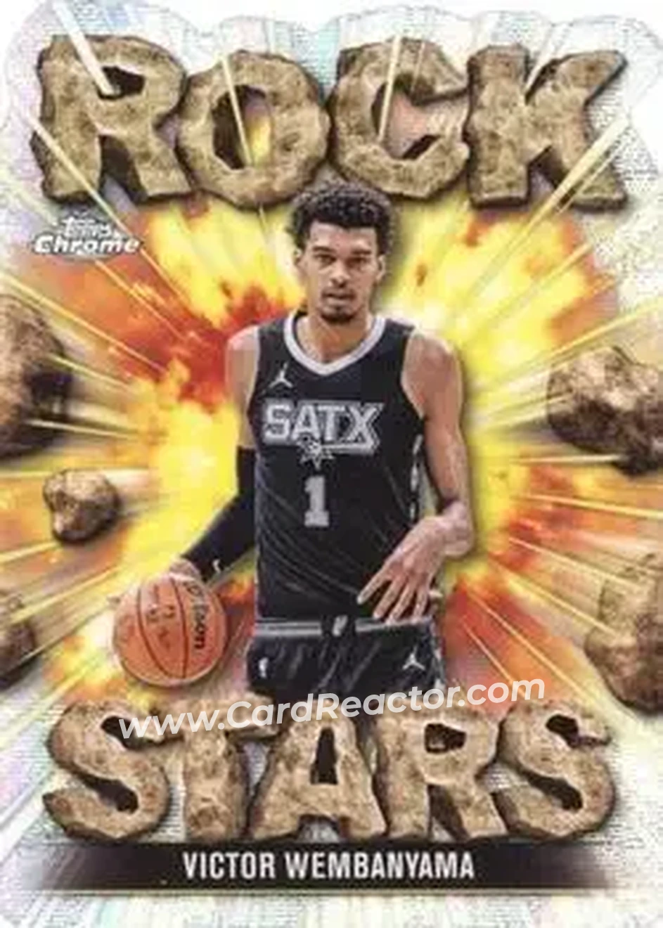 2025-26 Topps Chrome - Rock Stars #RS-2 - Victor Wembanyama - San Antonio Spurs 2025-26 Topps Chrome - Rock Stars #RS-2 - Victor Wembanyama - San Antonio Spurs