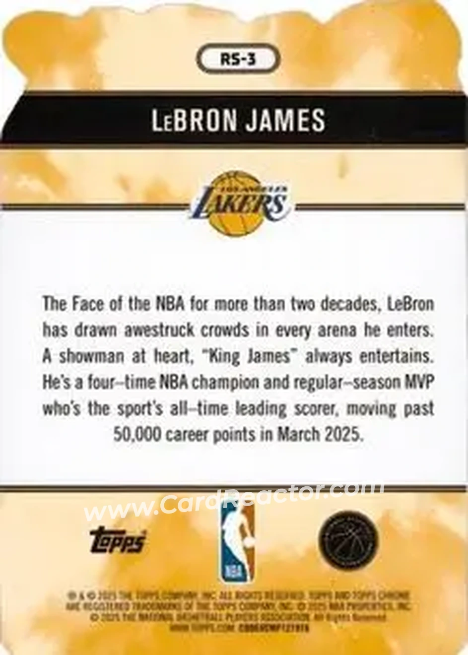 2025-26 Topps Chrome - Rock Stars #RS-3 - LeBron James - Los Angeles Lakers 2025-26 Topps Chrome - Rock Stars #RS-3 - LeBron James - Los Angeles Lakers