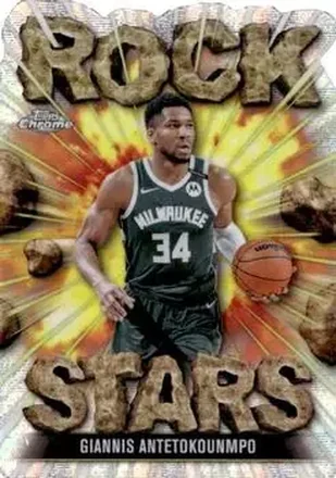 2025-26 Topps Chrome - Rock Stars #RS-4 - Giannis Antetokounmpo - Milwaukee Bucks