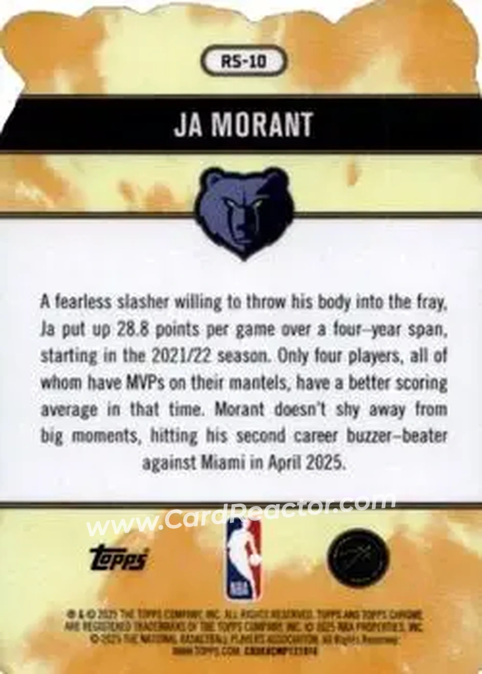 2025-26 Topps Chrome - Rock Stars #RS-10 - Ja Morant - Memphis Grizzlies 2025-26 Topps Chrome - Rock Stars #RS-10 - Ja Morant - Memphis Grizzlies